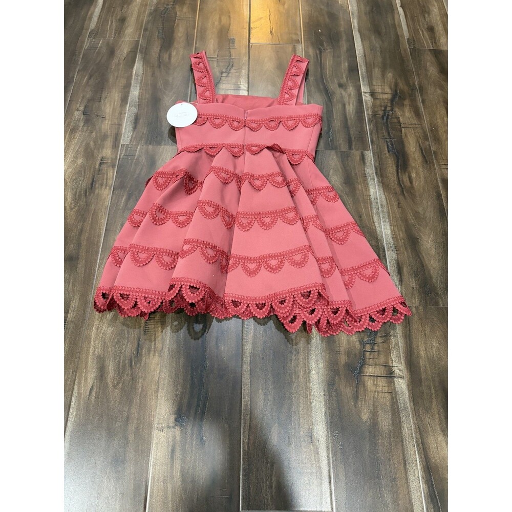 La Maison Talulah - Glossed Mini Dress sz 2 Lipstick Color - Picture 10 of 10